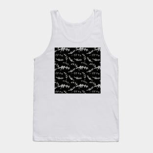 Botanical-Pattern, set, black, white 1, botanic, nature, botanical, floral, flowers, floral-pattern, leaves, plants, minimalist, garden, jungle, leaf, exotic, tropical, flower, boho, cacti, succulent, digital, graphic-design, pattern, Tank Top